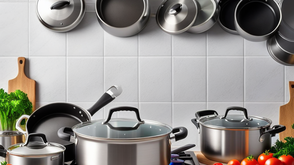 verschiedenen Pfannen und Töpfe in einer Küche